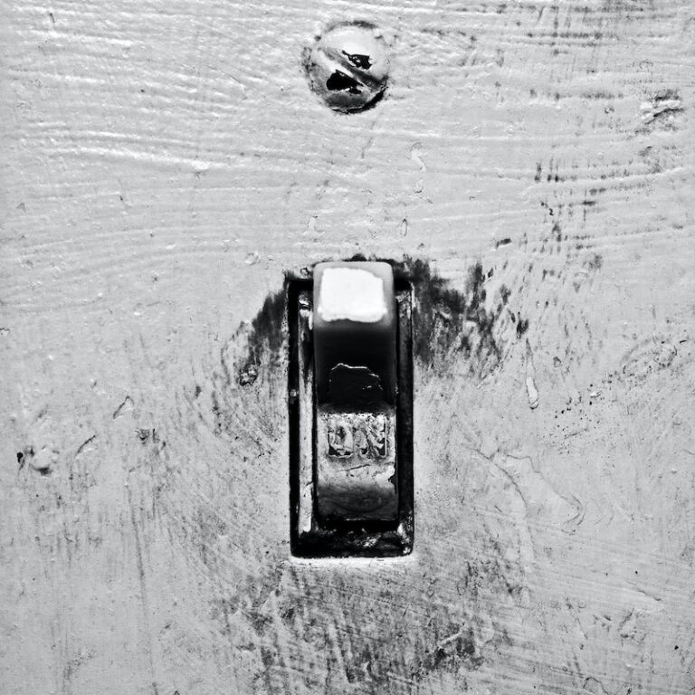 black and white light switch