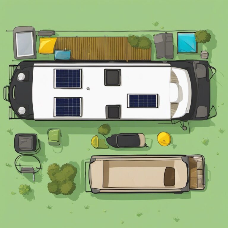 rv top view solar